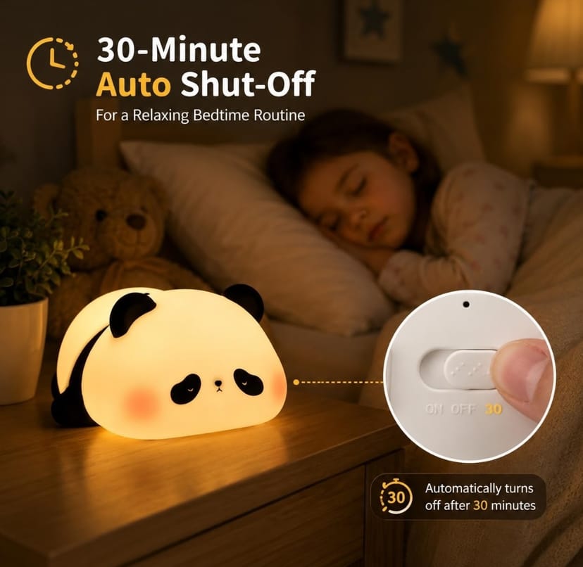 Lying Panda Night Light for Kids. - Image 1