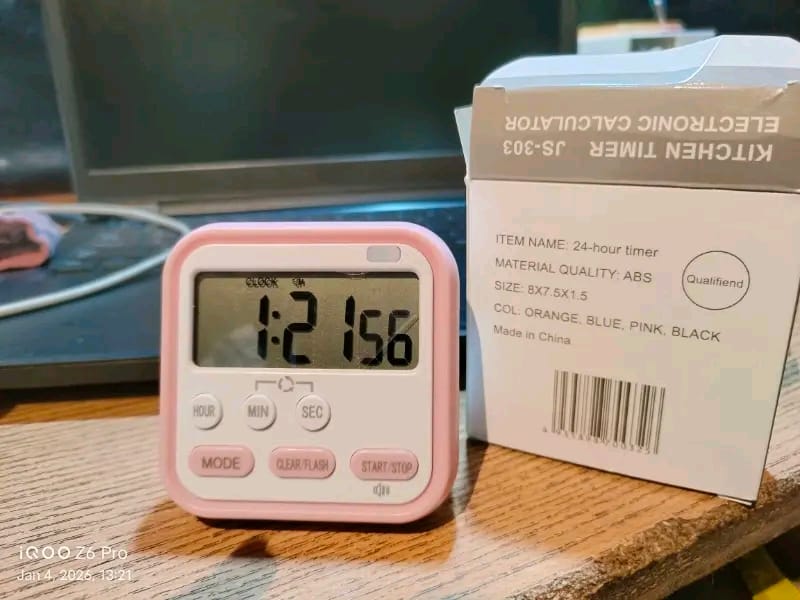 Digital Study Timer, Stopwatch Timer, Clock with Alarm and Magnetic Stand Digital Kitchen Timer - Image 1